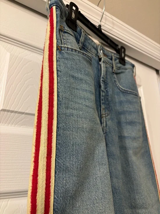 Pilcro Azura High Rise Wide Leg Track Stripe Jeans Size 27 - Picture 5 of 8